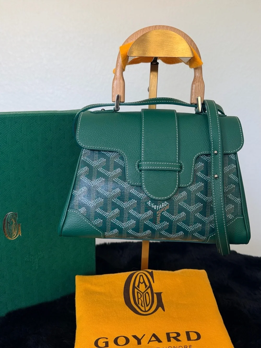 SOLD‼️‼️‼️GOYARD SAÏGON MINI GREEN | ENTRUPY + FULL SET